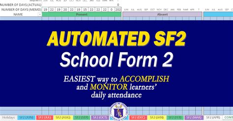automated sf2 with formula free download|DOWNLOAD: Modified School Form 2 (SF2) .